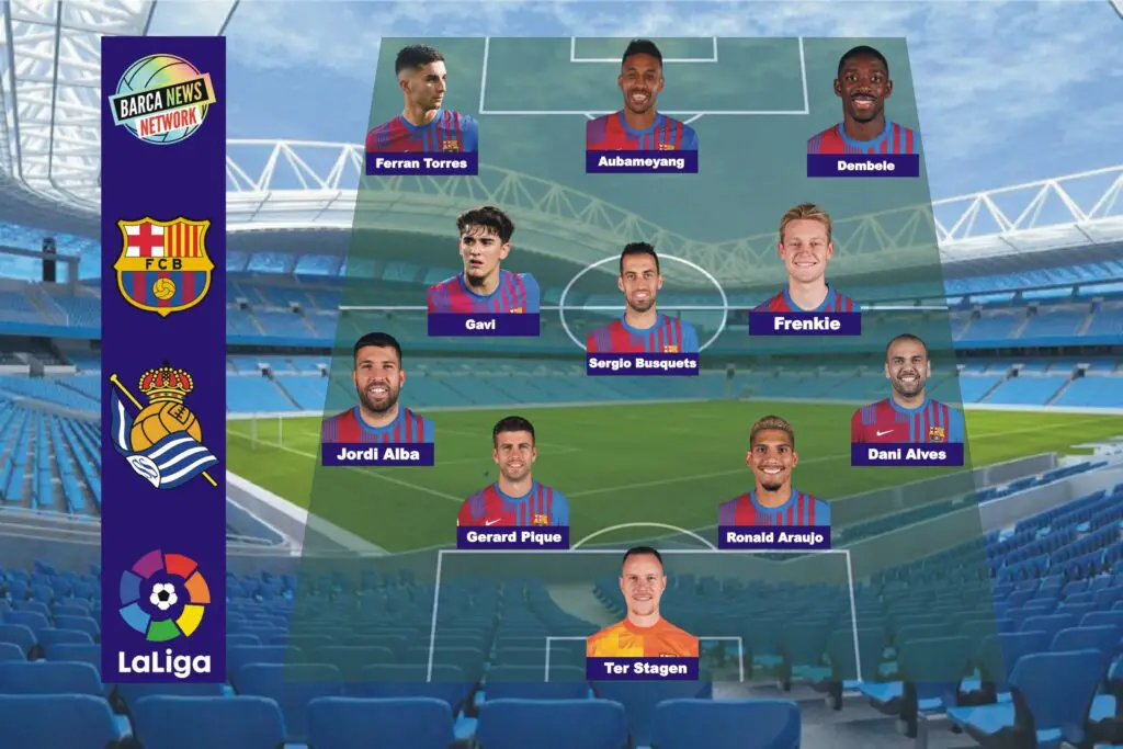 Fc Barcelona vs Real Sociedad: Expected Line up