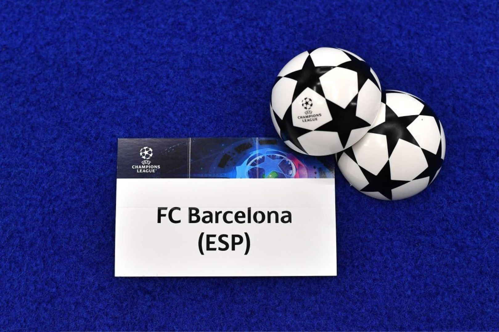 UCL Draw card of FC Barcelona