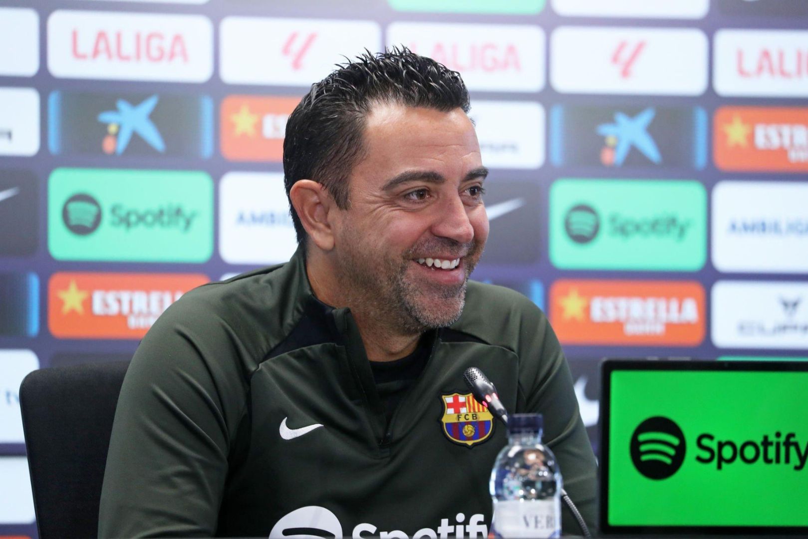 Xavi Hernandez during the press conference prior to the league match against Real Madrid, in Barcelona, on 27th October 2023.