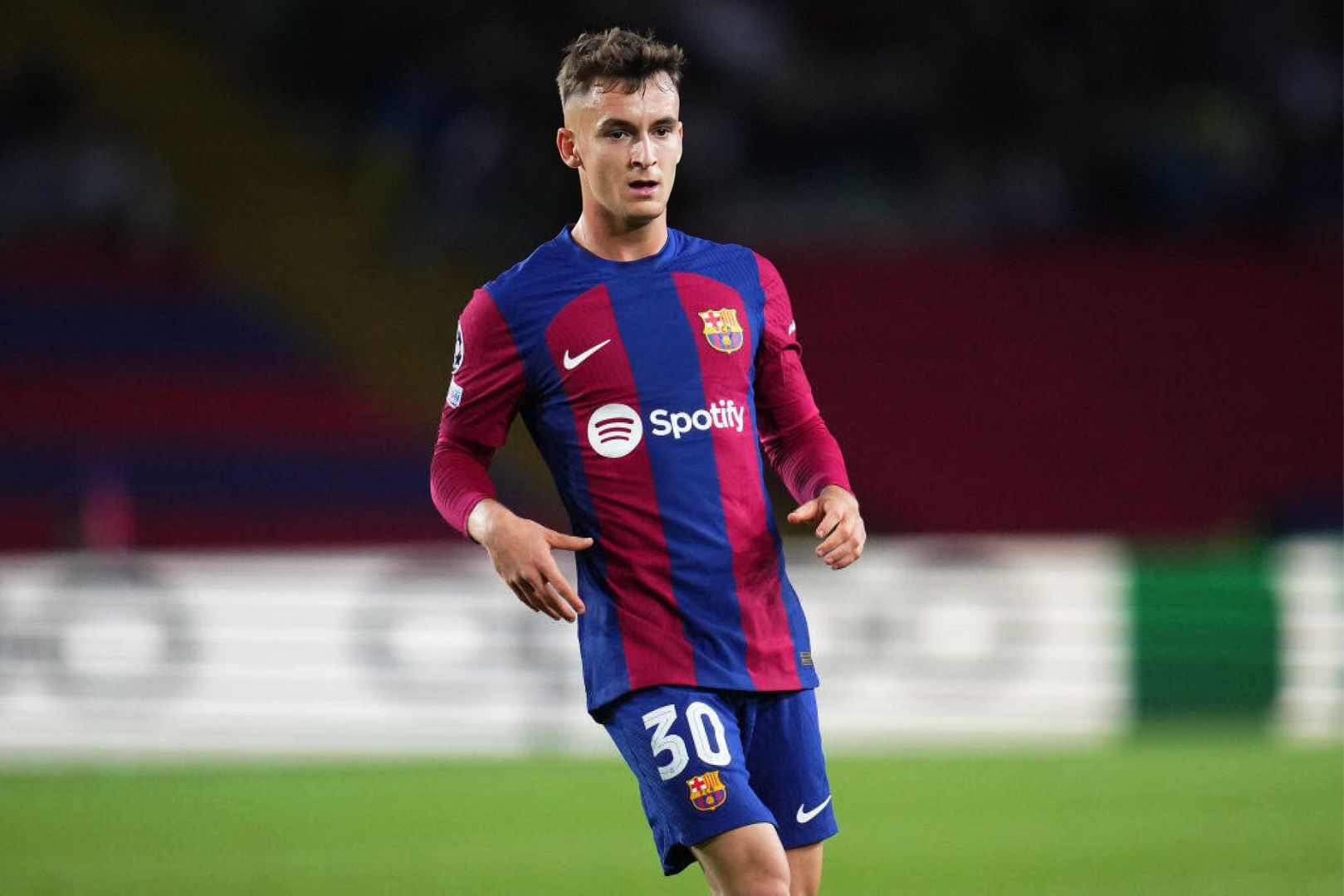 Marc Casado of FC Barcelona during the UEFA Champions League match, Group H, between FC Barcelona and FC Shakhtar Donestz played at Lluis Companys Stadium on October 25, 2023 in Barcelona, Spain.