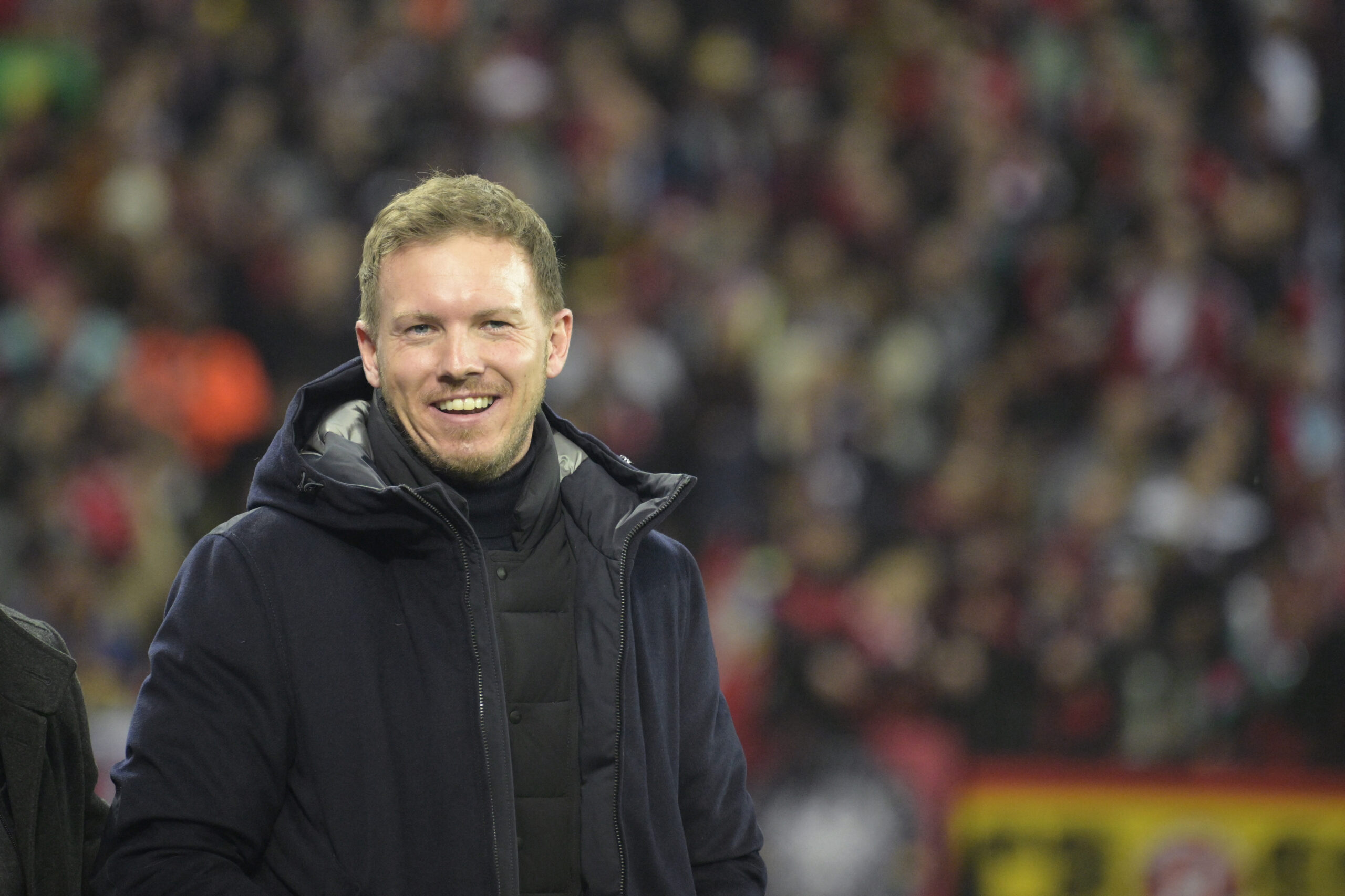 Germany's head coach Julian Nagelsmann is pictured prior to the German first division Bundesliga football match between Bayer 04 Leverkusen and FC Bayern Munich in Leverkusen, western Germany on February 10, 2024.