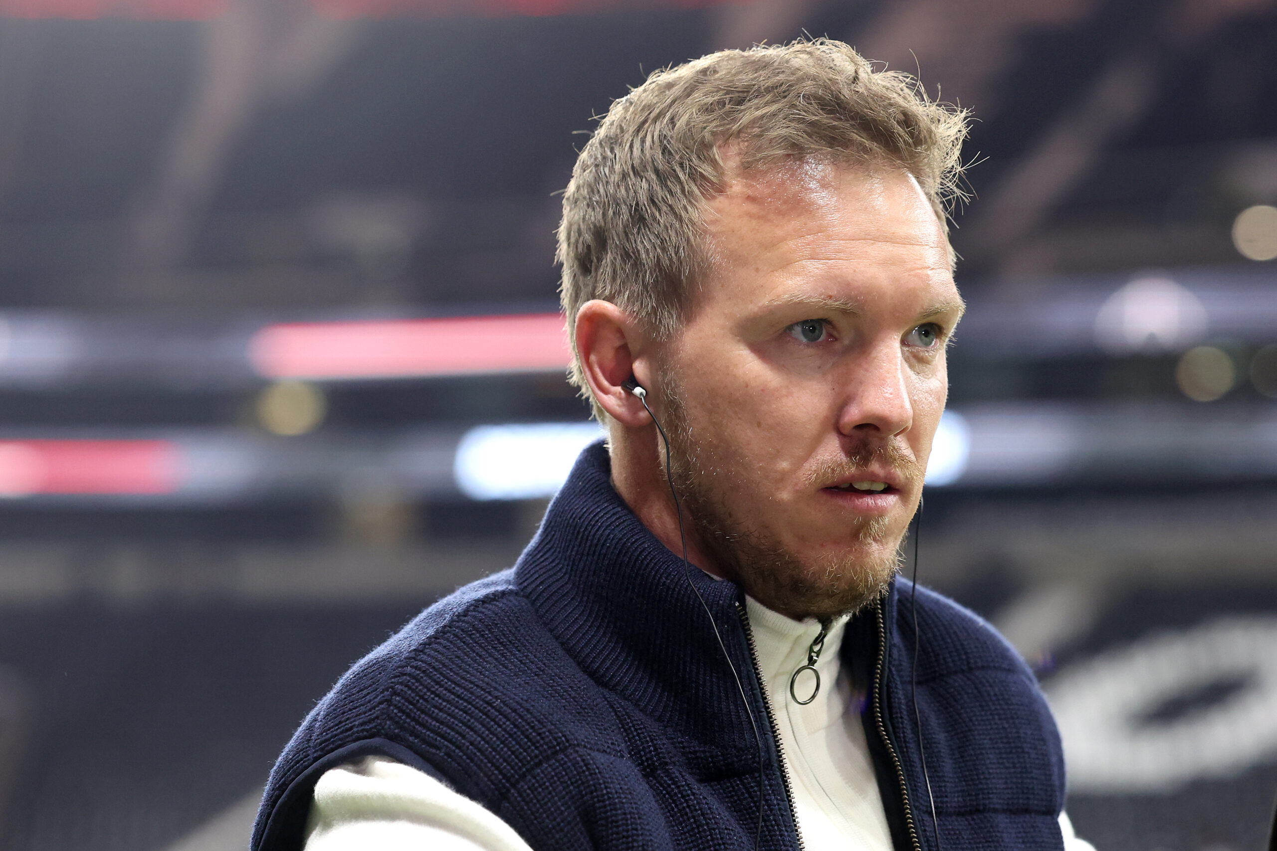 FRANKFURT AM MAIN, GERMANY - MARCH 26: Julian Nagelsmann, head coach of Germany looks on after the international friendly match between Germany and Netherlands at Deutsche Bank Park on March 26, 2024 in Frankfurt am Main, Germany.